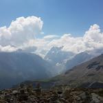 Blick zum Mont Collon, der Wächter des Val d'Arolla