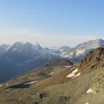 was für ein Anblick! Mont Brulé, Mont Collon, L'Evéque, Petit Mont Colllon und Pigne d'Arolla