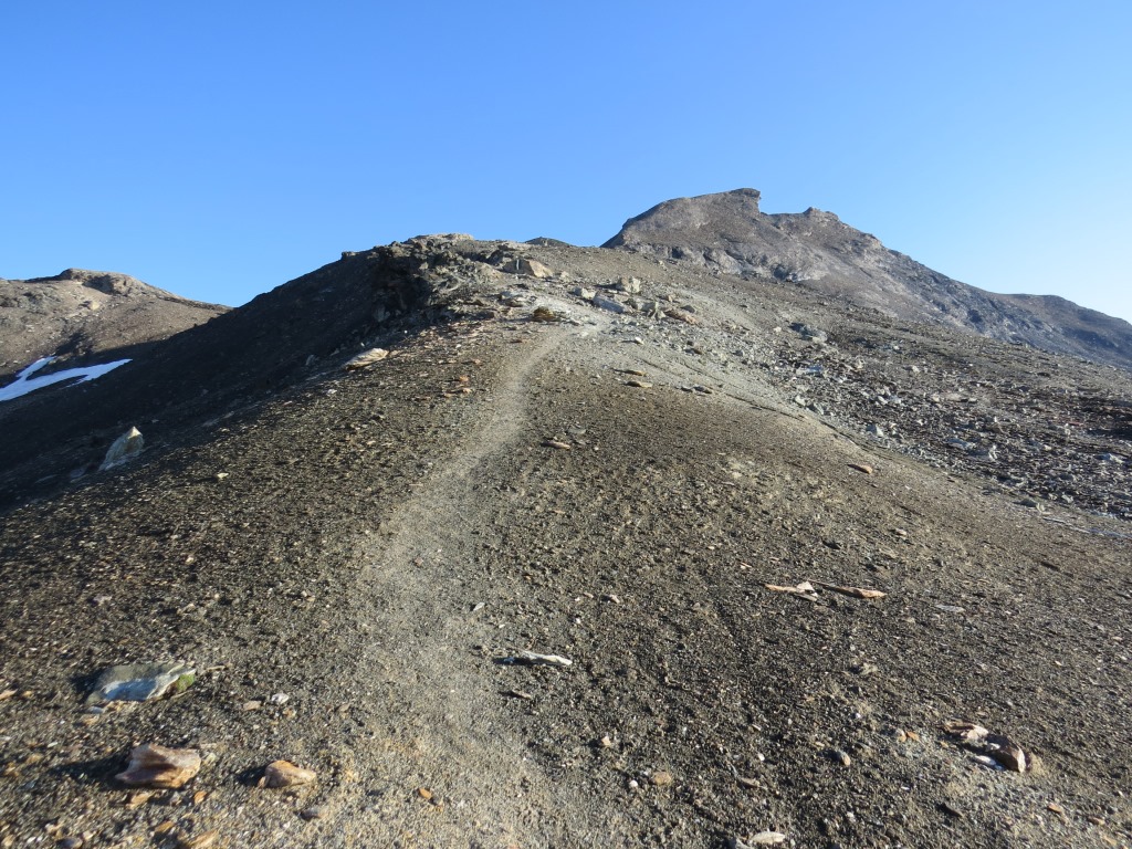 die weiterhin gut ersichtliche Pfadspur führt uns zum breiten Südrücken des Mont de l'Etoile hinauf