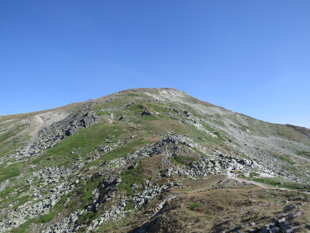 Blick hinauf zum Illhorn, den wir nun "besteigen" werden