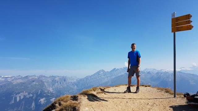 Franco steht auf dem "Gipfel" des Illhorn