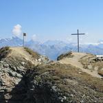 Blick zurück zum Illhorn der durch eine Felsspalte getrennt ist