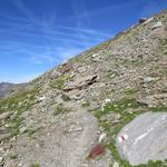 wir lassen das Gebiet von Chalti Wasser hinter uns. Der Bergweg wird steiler...