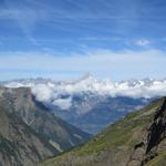 der Blick reicht bis nach Brig und zum Bietschhorn