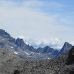 Blick über den Chaltwasserpass/Bocchetta d'Aurona nach Italien