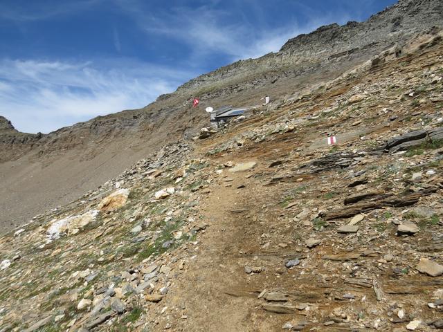 wir erreichen die Monte Leone Hütte 2848 m.ü.M.