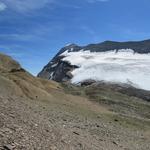 Blick zurück zur Hütte und Chaltwassergletscher