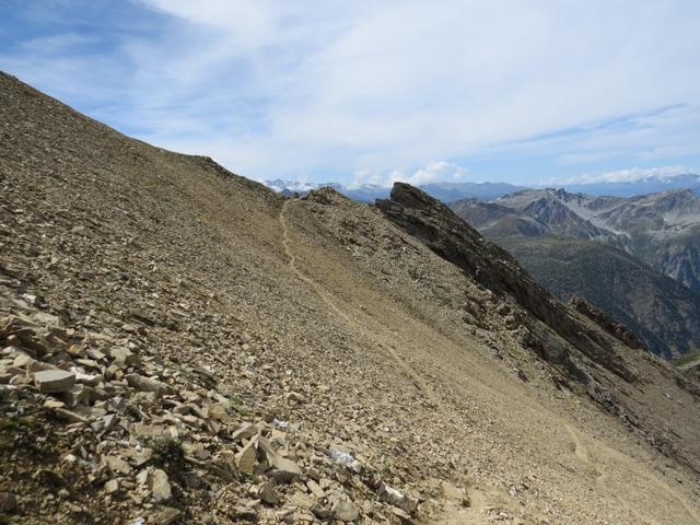 bei einer Weggabelung wandern wir weiter geradeaus