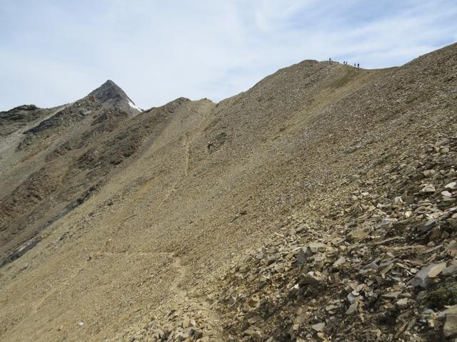 während dem zurücklaufen geniessen wir den Ausblick auf Wasenhorn und die Mäderlücke