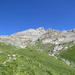 die berühmte Bergkette des Dents du Midi besteht hauptsächlich aus verwittertem Kalkschutt