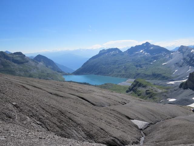 sehr schöne Aussicht auf den Stausee von Salanfe