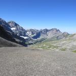 Blick ins Tal von Susanfe, wo wir später hinunter wandern werden