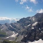 hinter der Tour Salière taucht der Trientgletscher auf, den wir auch schon besucht haben