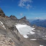 Blick auf Plan Névé Gletscher