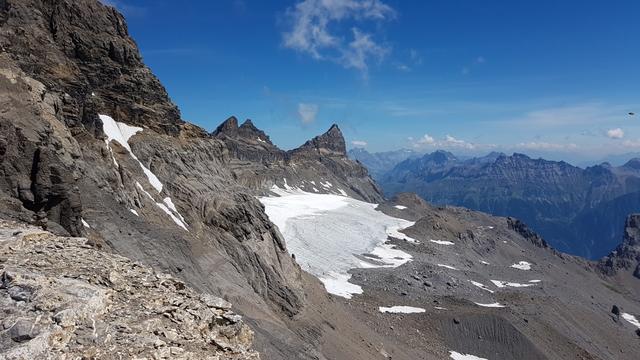 Blick auf Plan Névé Gletscher