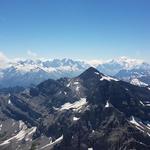 vom Gipfel der Haute Cime öffnet sich uns eine Rundschau, die nur ganz wenige Beispiele in den Alpen hat