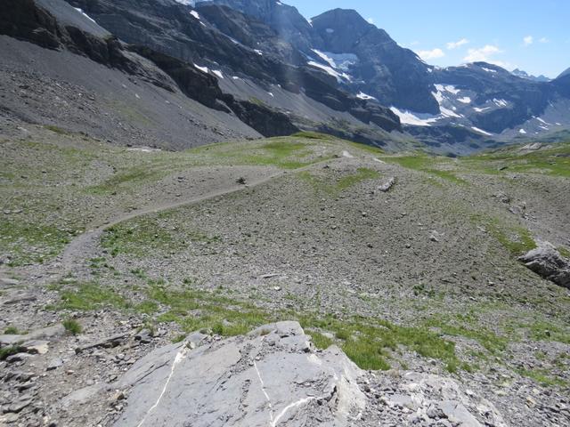 vorbei an Punkt 2403 m.ü.M. taucht langsam aber sicher die Vegetation wieder auf