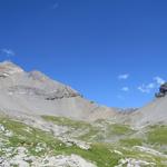 wir Blicken zurück zum Col de Susanfe. Links der Haute Cime