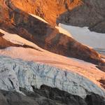 der Glacier du Mont Ruan im Abendrot