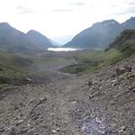 mit Blick auf den Lac de Salanfe erreichen wir die Weggabelung bei Punkt 2037 m.ü.M.