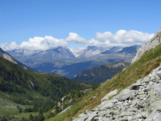 am Horizont ist der grosser Aletschgletscher erkennbar