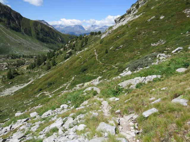 kurz vor der Weggabelung bei Punkt 2147 m.ü.M.