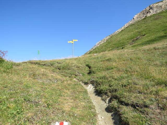 wir erreichen den Grassattel von Sattulti 2130 m.ü.M...