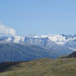 Blick in die Urneralpen mit Aargrat, Gross Siedelhorn, Siedelhorn und Dammastock