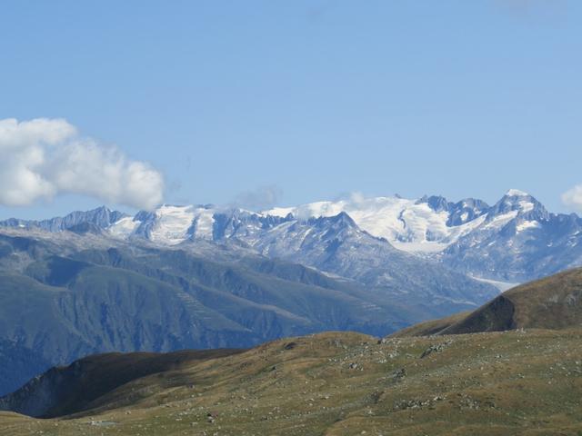 Blick in die Urneralpen mit Aargrat, Gross Siedelhorn, Siedelhorn und Dammastock