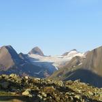 Blick zum Griesgletscher mit Bettelmatthorn, Rothorn, Blinnenhorn und Faulhorn