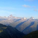 was für eine traumhafte Aussicht mit Blick Richtung Aletschhorn, Finsteraarhorn und Lauteraarhorn