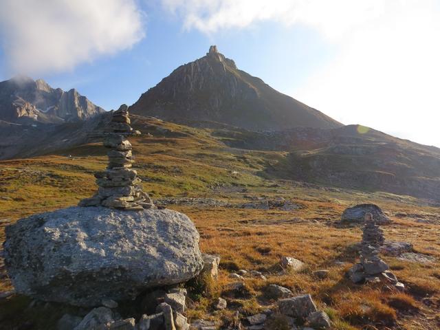 während dem Wandern immer direkt vor uns und gut ersichtlich das Chilchhorn