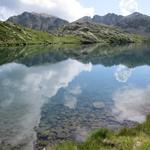 Blick auf den Tschawinersee. Weit und breit niemand zu sehen