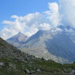 Blick auf Hübschhorn und Monte Leone. War eine schöne Bergwanderung als wir die Monte Leone Hütte besuchten