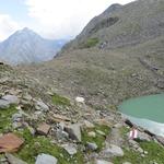 am letzten kleinen Bergsee vorbei...