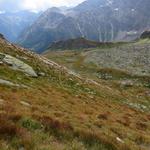 der Wanderweg biegt rechts ab zur Alp Wysse Bode