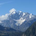 ...das imposante Fletschhorn von dessen Nordhang der Rossbodengletscher zu Tale zieht