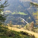 tief unter uns die Ganterbrücke der Simplon Passstrasse