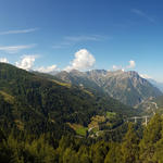 sehr schönes Breitbildfoto mit Blick auf Wasenhorn, Simplonpassstrasse und Glishorn