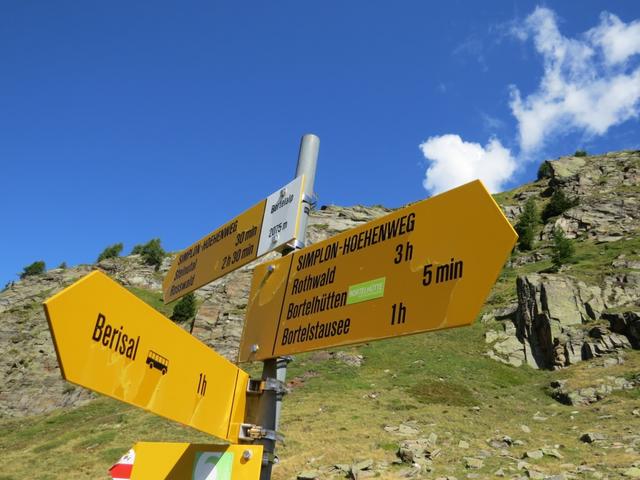 unser nächstes Ziel lautet nun Bortelhütte