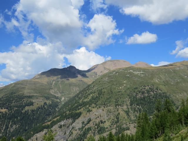 bei Heitrich geniessen wir die schöne Aussicht. Gut ersichtlich die Gibjeri Suone bei Sürrigg und der von uns besuchte Fülhor