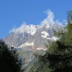 Blick zum Weissmies. Leider ziehen schon Wolken auf. Das Gebiet ist dafür bekannt