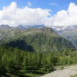 schönes Breitbildfoto mit Blick Richtung Fletschhorn. Bei Breitbildfotos nach dem anklicken, immer noch auf Vollgrösse klicken