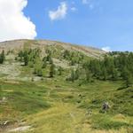 Blick zurück und hinauf zum Seehorn