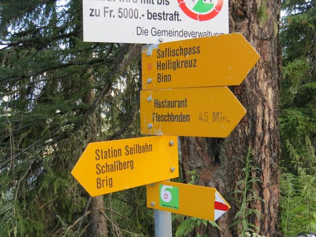 beim Wegweiser ist kein Hinweis "Folluhorn" vorhanden