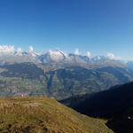 Blick in das Aletschgebiet mit Riederalp, Bettmeralp und Eggishorn, den wir auch schon besucht haben