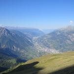 Blick in das Rhonetal und nach Brig