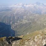 die Aussicht auf die Grimselpassstrasse und den gleichnamigen Pass ist atemberaubend