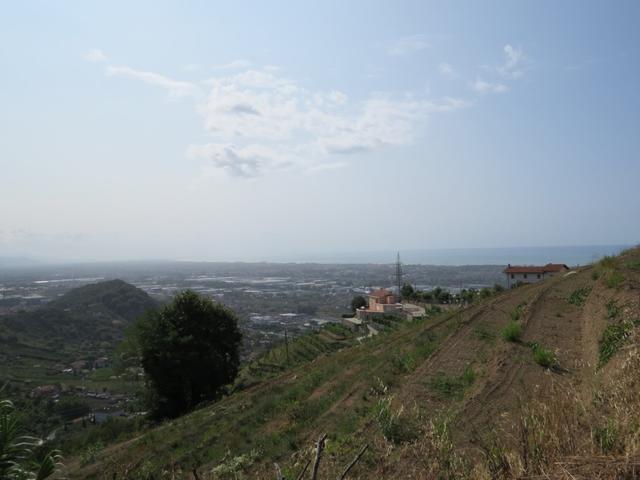 Blick auf die Ebene und Massa, unser heutiges Ziel