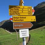 das erste Ziel der Wanderung ist der Piz Languard